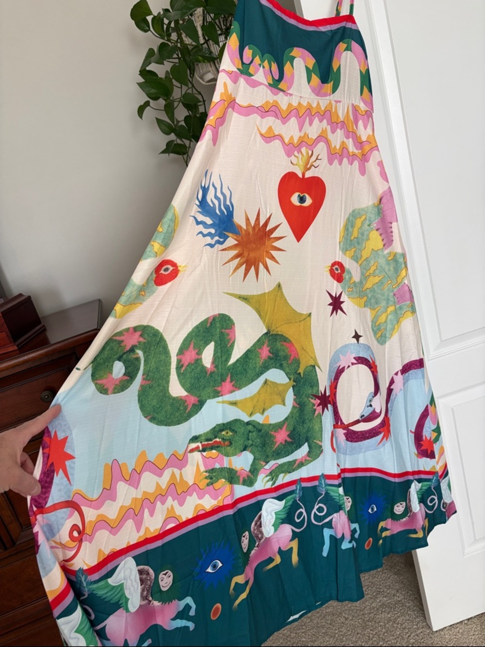 CHARLOTTE GREEN linen blend sun dress - Picture 5 of 12